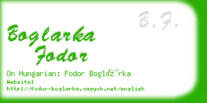 boglarka fodor business card